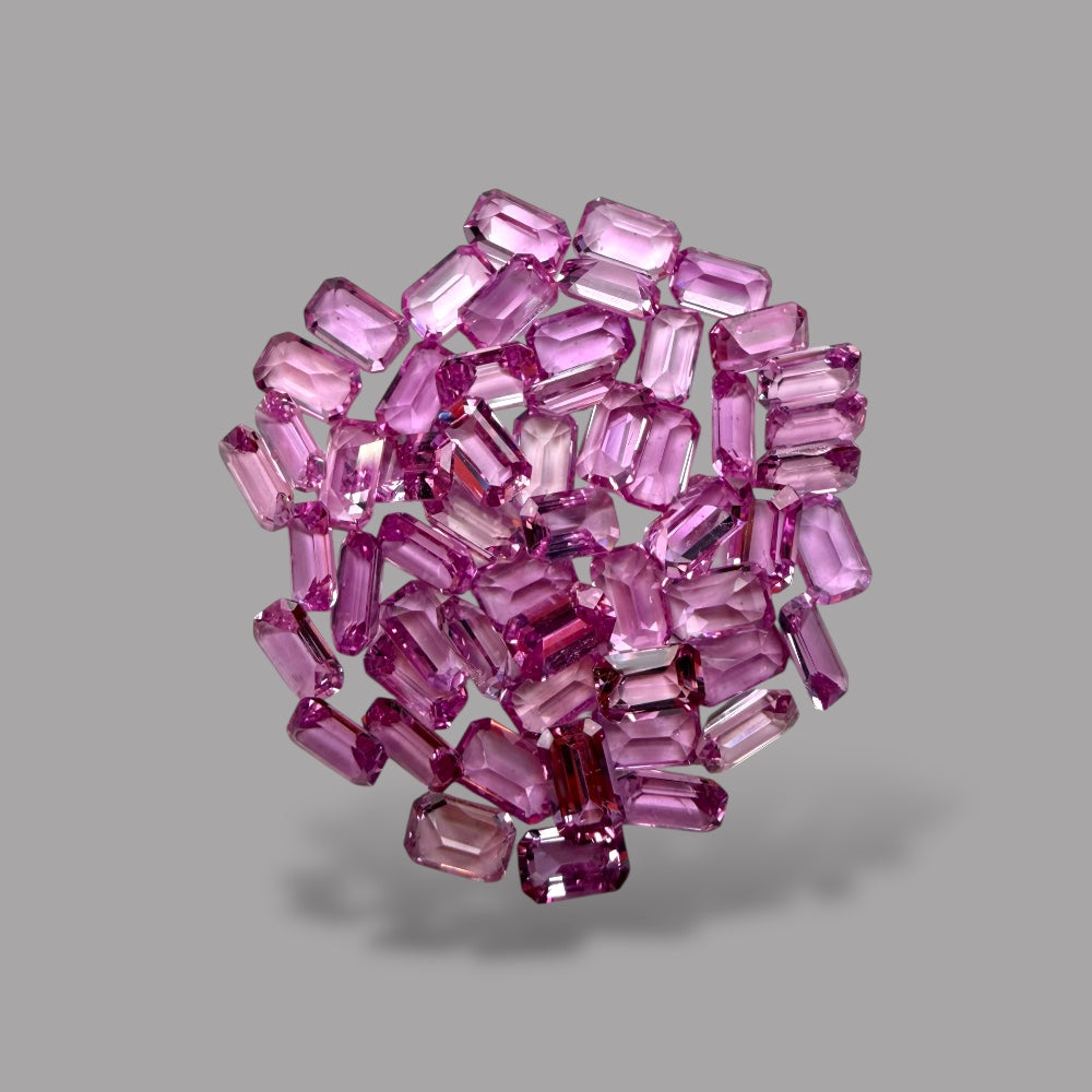Natural Pink Sapphire Stone From 5 x 3 mm Size Price Per Carats (Total 20 Carats) – Emerald Cut (Stone 2)