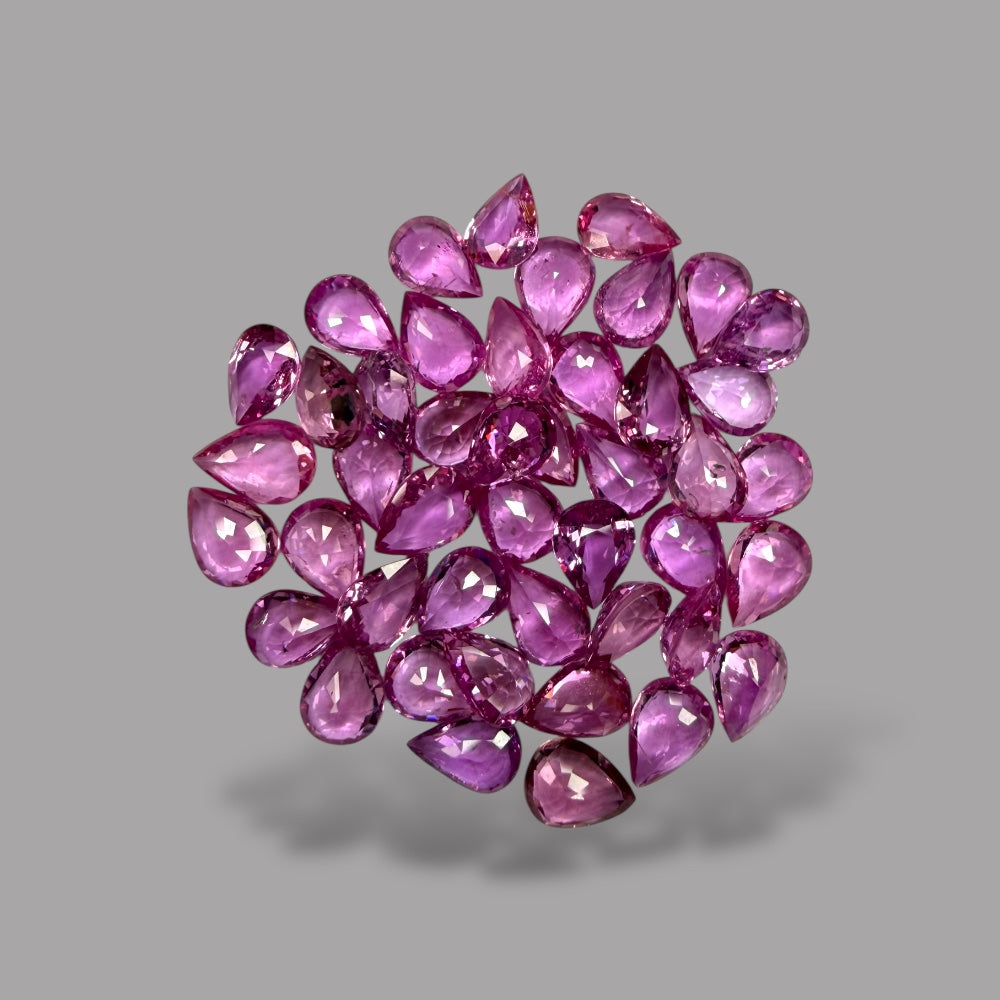Natural Pink Sapphire Stone From 7 x 5 mm Size Price Per Carats (Total 39.55 Carats)