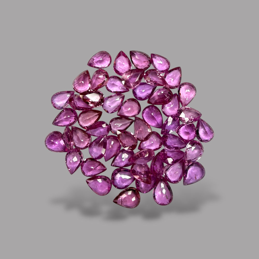 Natural Pink Sapphire Stone From 7 x 5 mm Size Price Per Carats (Total 40.55 Carats)