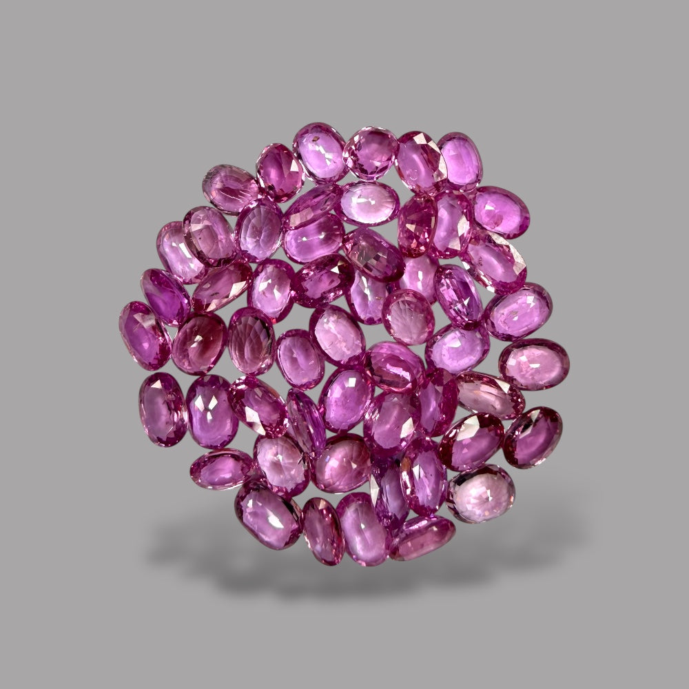 Natural Pink Sapphire Stone From 7 x 5 mm Size Price Per Carats (Total 45.44 Carats)