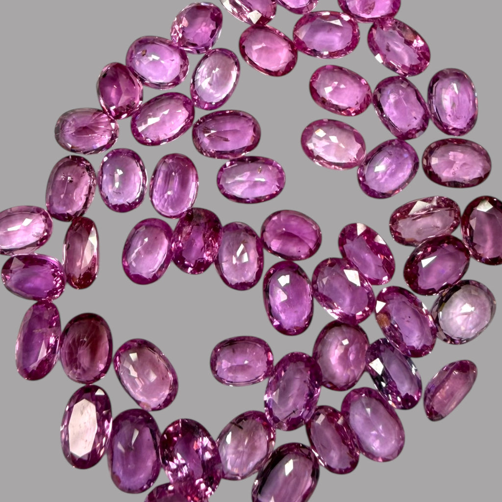 Natural Pink Sapphire Stone From 7 x 5 mm Size Price Per Carats (Total 45.44 Carats)
