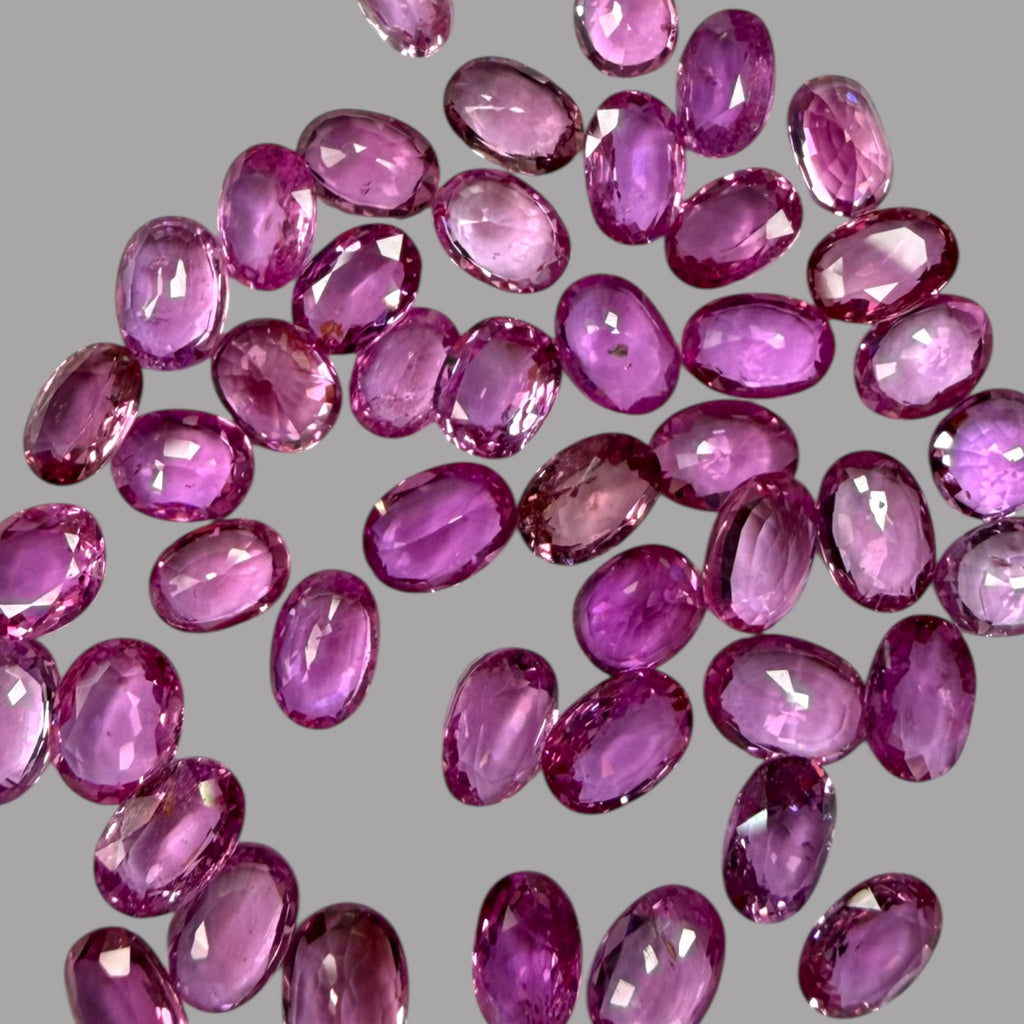 Natural Pink Sapphire Stone From 7 x 5 mm Size Price Per Carats (Total 52.08 Carats)