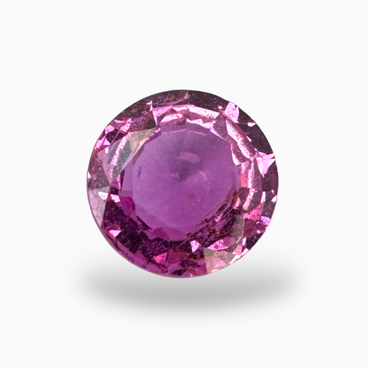 Natural Pink Sapphire Stone Round Cut 1.4 Carats 7 mm