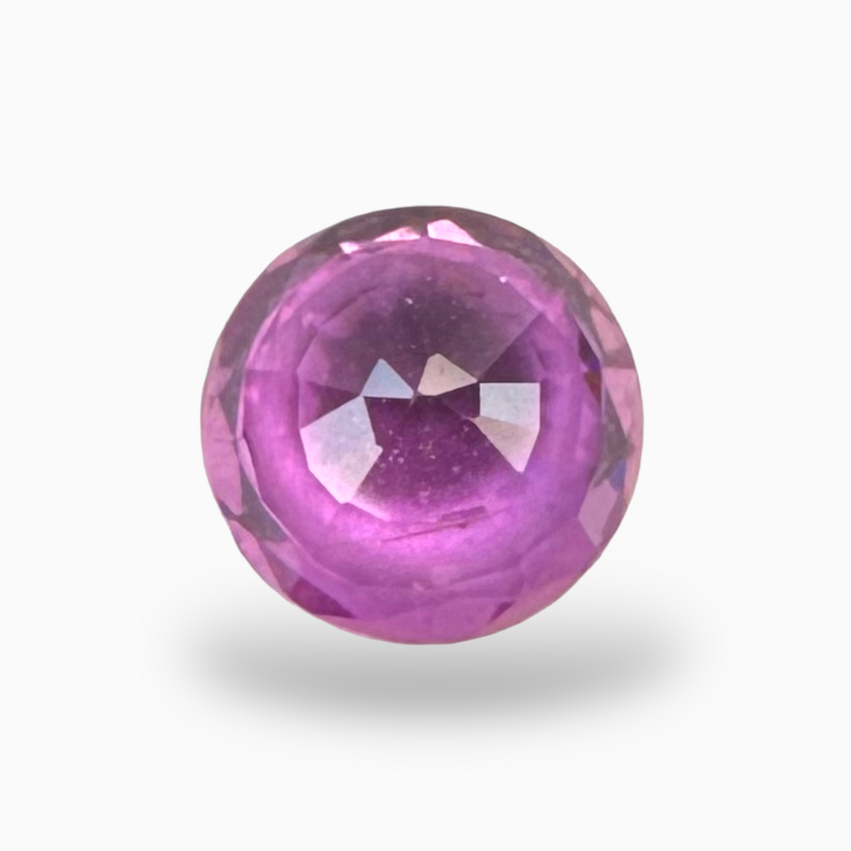 Natural Pink Sapphire Stone Round Cut 1.4 Carats 7 mm