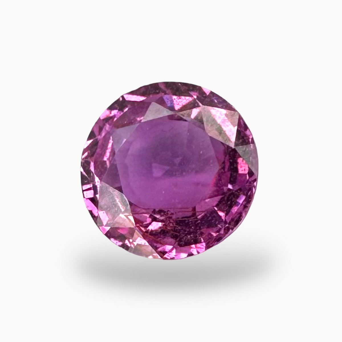 Natural Pink Sapphire Stone Round Cut 1.4 Carats 7 mm