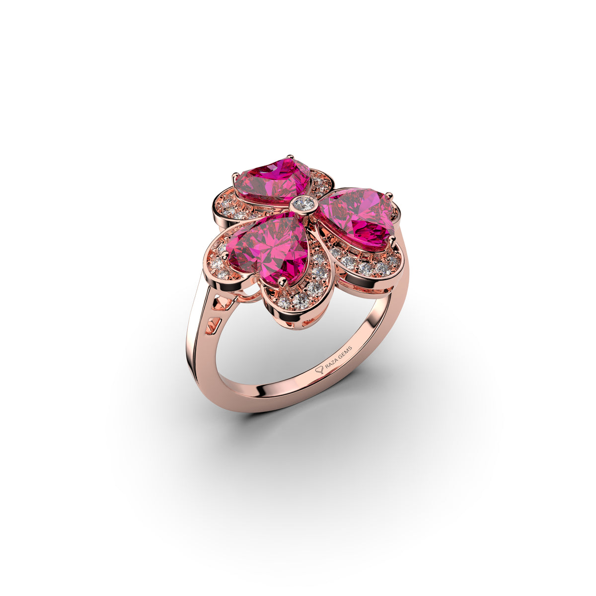 Natural Pink Spinel Ring - Freya