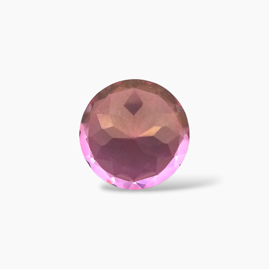Natural Pink Topaz Stone 4.7 .Carats Round Shape ( 10 mm )