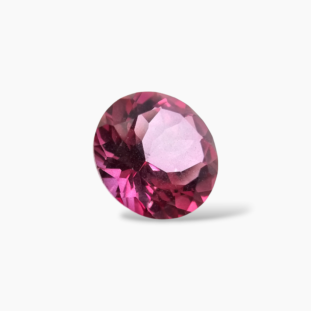 Natural Pink Topaz Stone 4.7 .Carats Round Shape ( 10 mm )