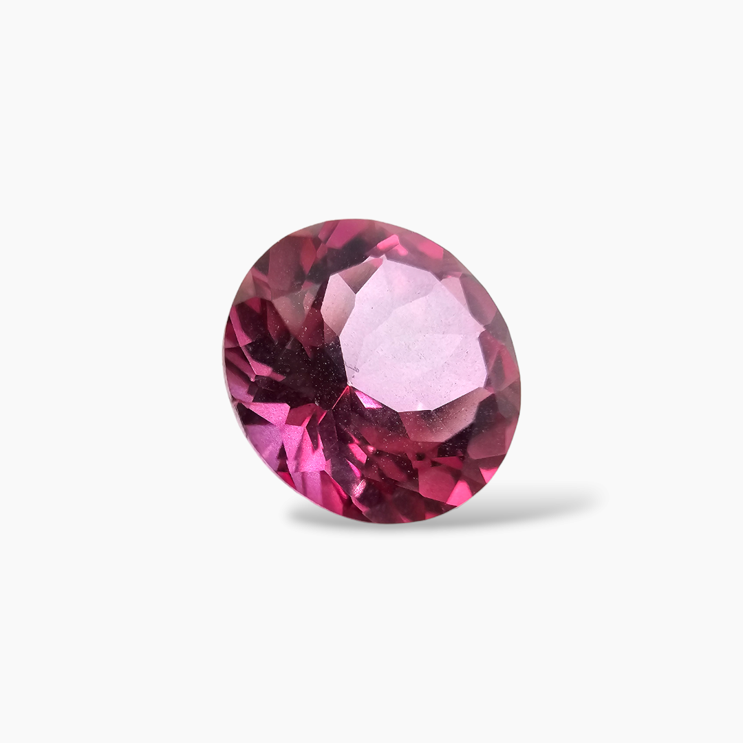 Natural Pink Topaz Stone 4.7 .Carats Round Shape ( 10 mm )
