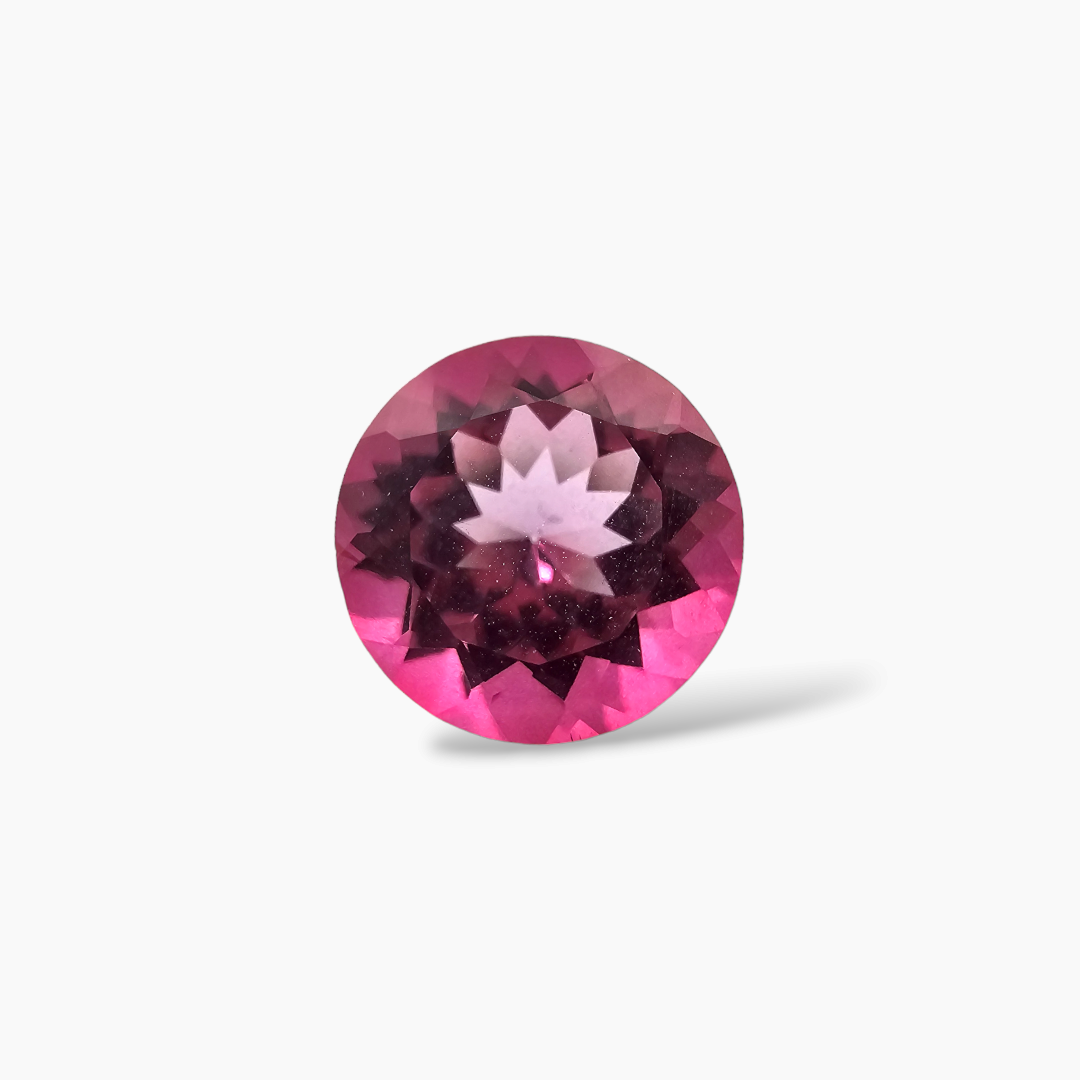 Natural Pink Topaz Stone 4.7 .Carats Round Shape ( 10 mm )