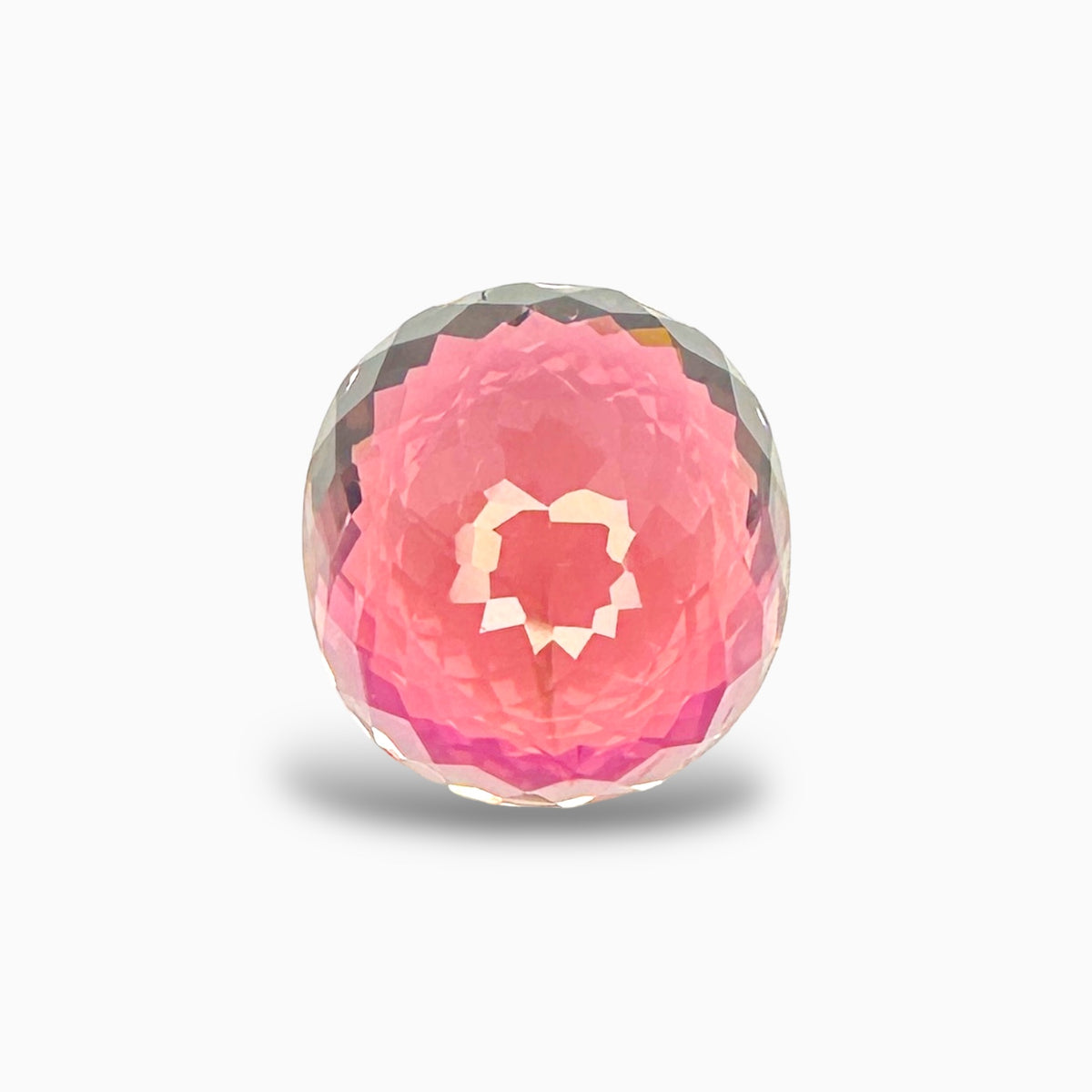 Natural Pink Tourmaline Stone 12.03 Carats Oval Shape (14.1 x 13.1 mm)