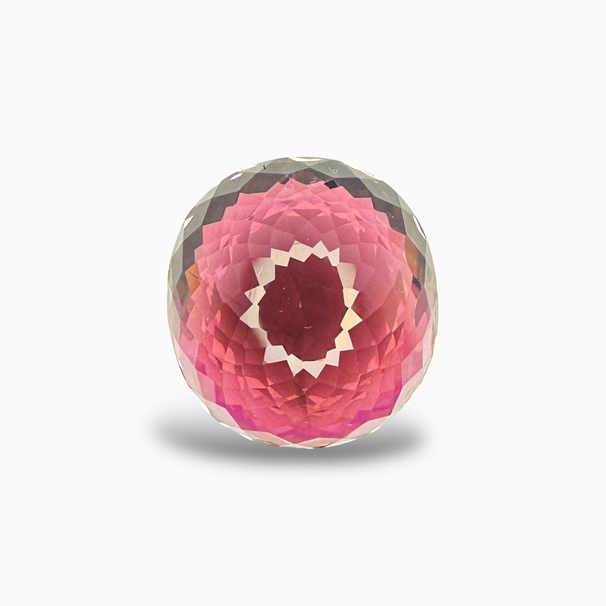 Natural Pink Tourmaline Stone 12.03 Carats Oval Shape (14.1 x 13.1 mm)