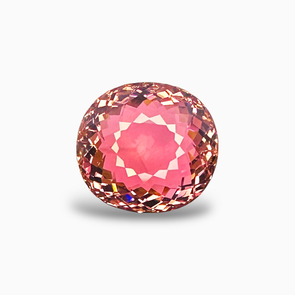 Natural Pink Tourmaline Stone 12.03 Carats Oval Shape (14.1 x 13.1 mm)