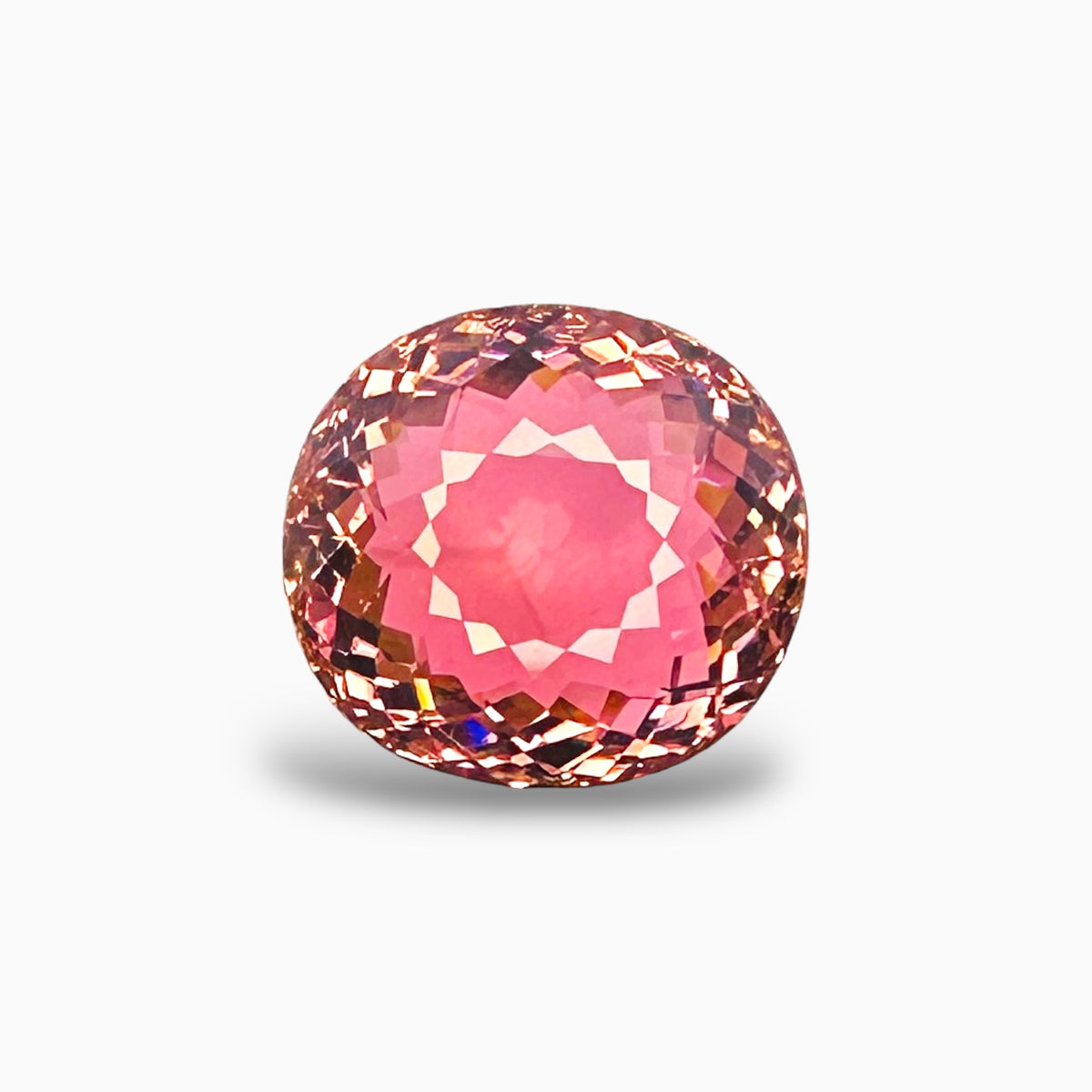 Natural Pink Tourmaline Stone 12.03 Carats Oval Shape (14.1 x 13.1 mm)