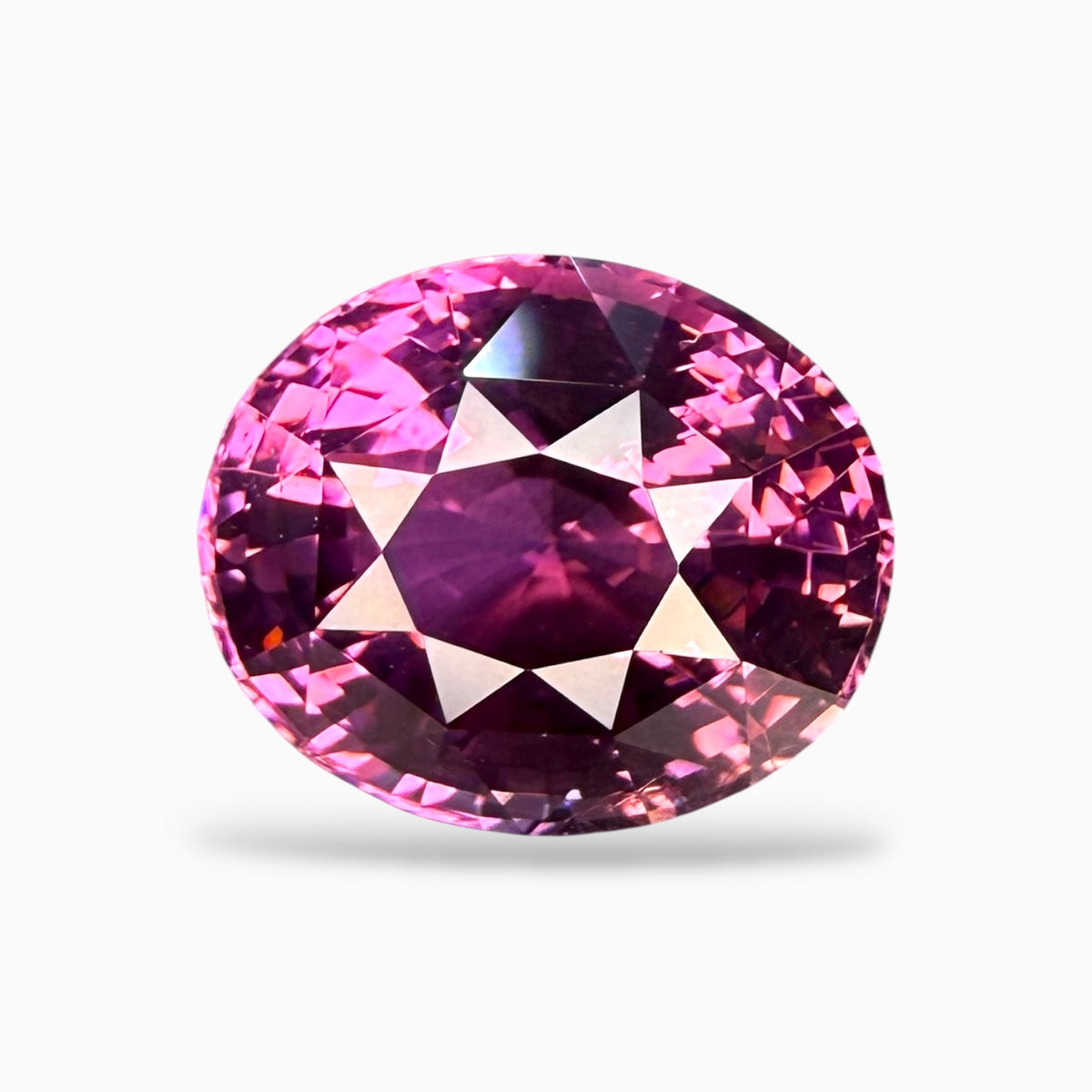 Natural Pinkish purple Tourmaline Oval 13.01 Carats 16.07 x 13.35 x 9.95 mm IDL Certified
