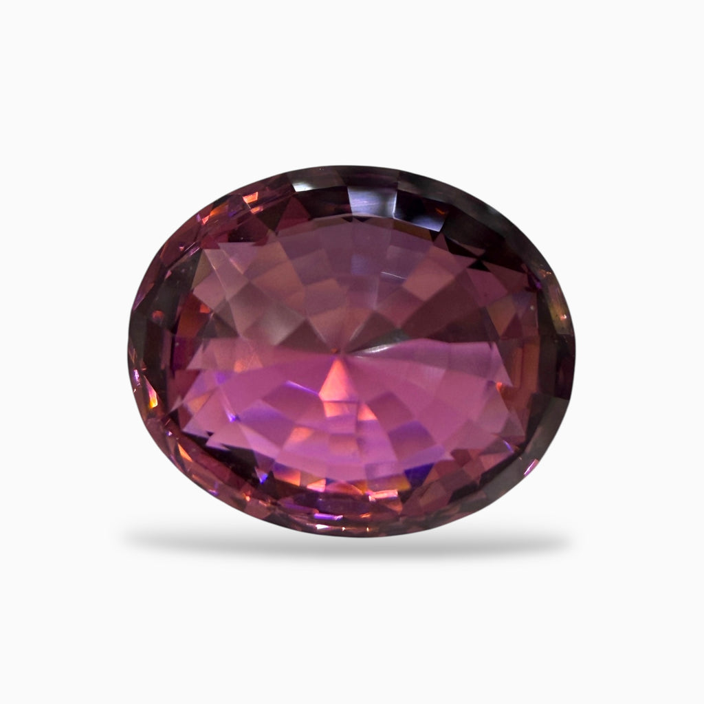 Natural Pinkish purple Tourmaline Oval 13.01 Carats 16.07 x 13.35 x 9.95 mm IDL Certified