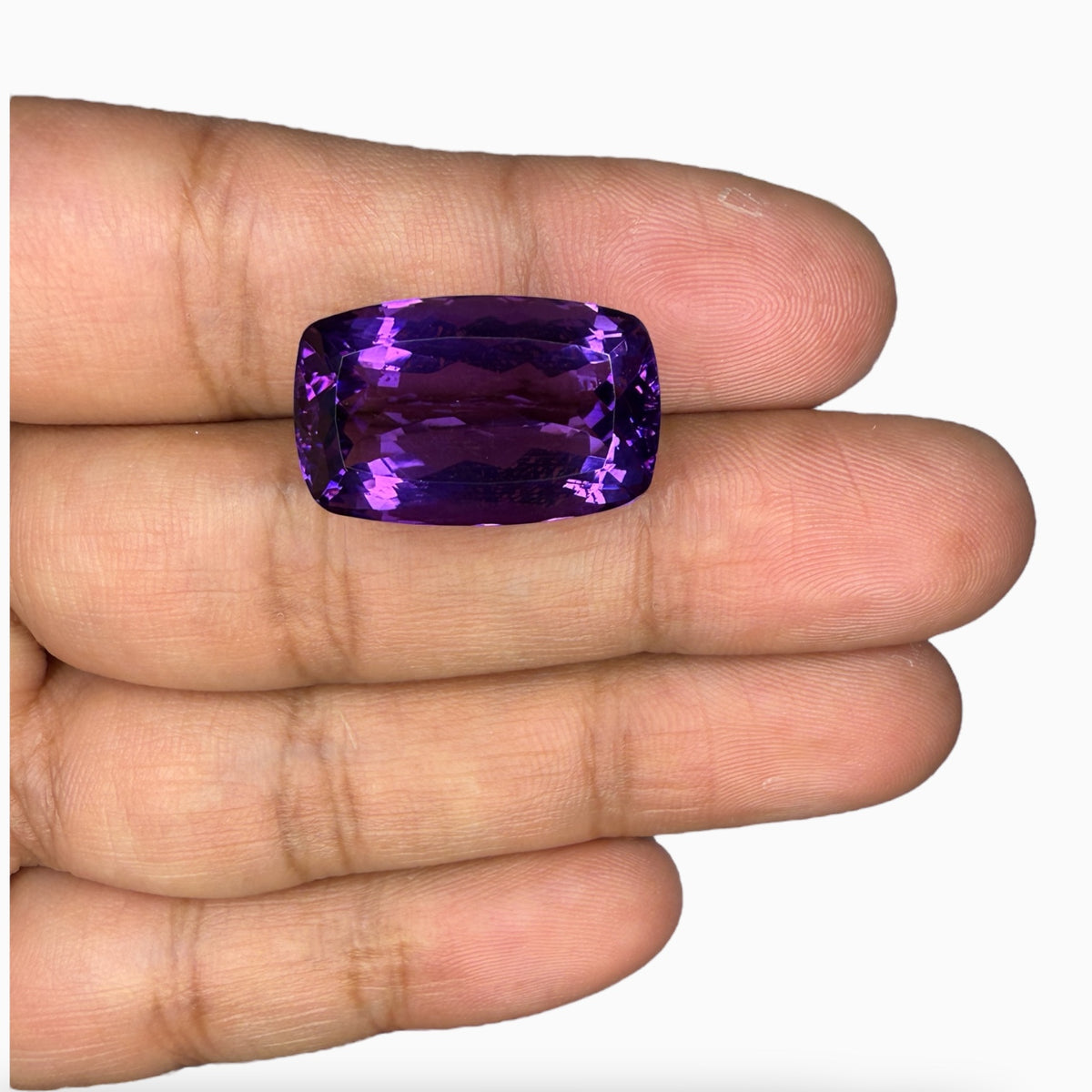 Natural Purple Amethyst Stone Cushion Cut 27.68 Carats 21x13.7 mm