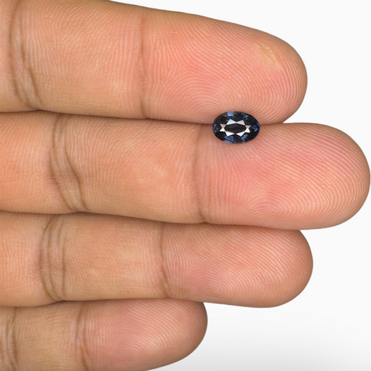 Natural Blue Spinel Stone 0.82 Carats Oval Cut (6.5x4.5mm)