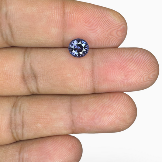 Natural Purple Spinel Stone 1.2 Carats Oval Cut 6.6x6.3mm