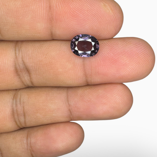 Natural Purple Spinel Stone 1.92 Carats Oval Cut (9 x 7 mm)