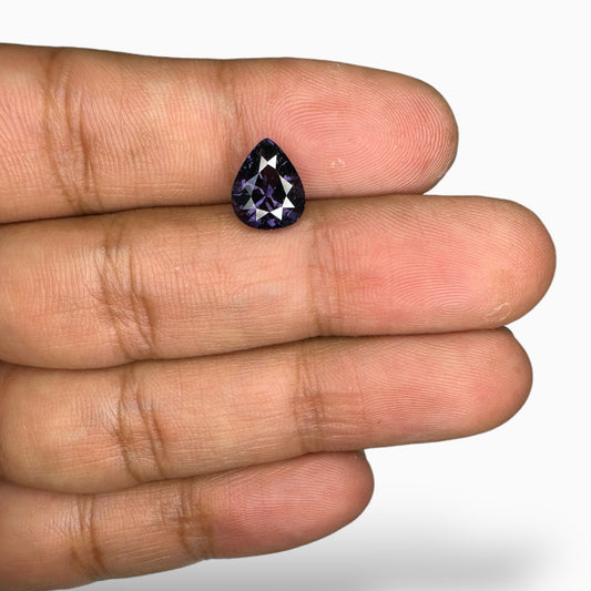 Natural Purple Spinel Stone 3.34 Carats Asscher Cut (10 x 8.3 mm)