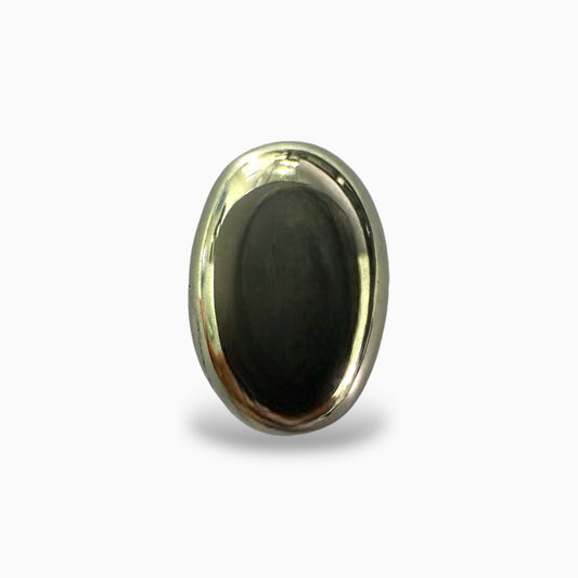 Natural Pyrite Stone in 10.07 Carats with Oval Cabochon from Africa