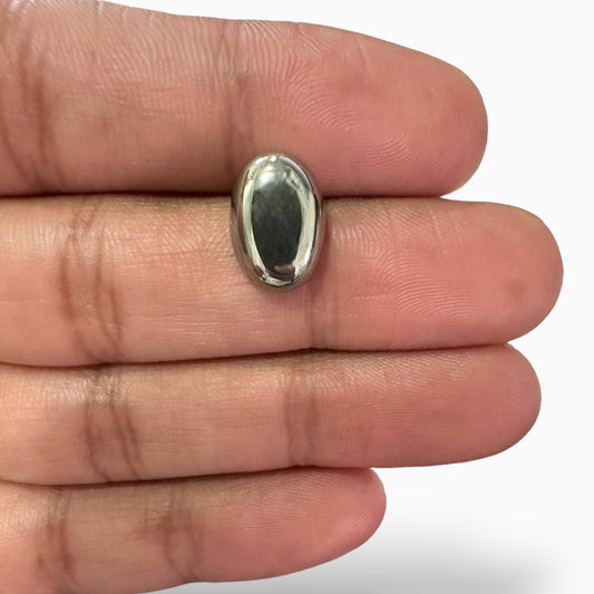 Natural Pyrite Stone in 10.07 Carats with Oval Cabochon from Africa