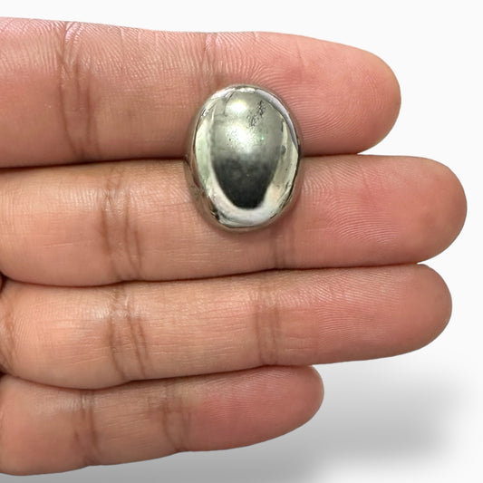 Natural Pyrite Stone in 34.63 Carats from Africa Oval Shape for Sale