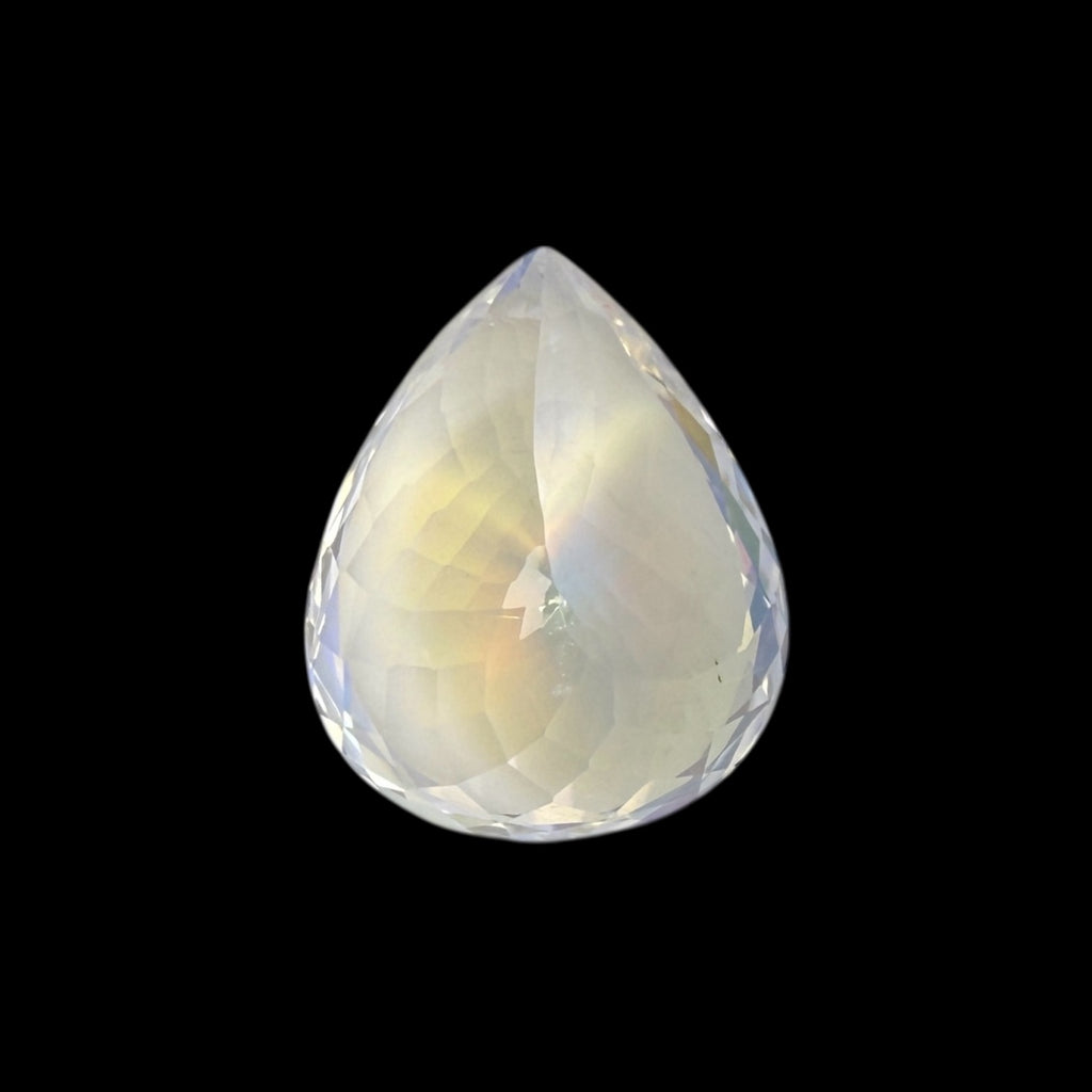 Natural Rainbow Moonstone Pear Cut 10.90 Carats 16.51 x 13.29 x 9.83 mm Labradorescence