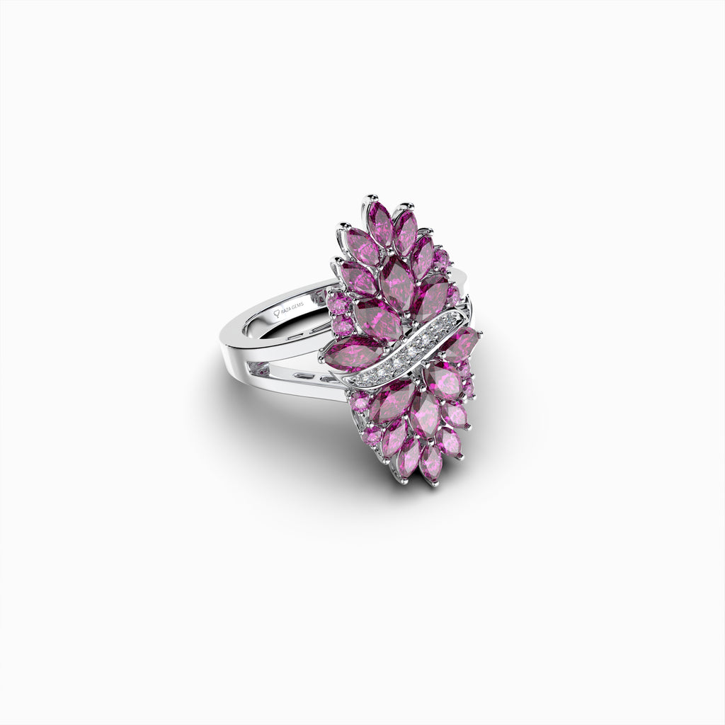 Natural Raspberry Spinel Ring - Millie