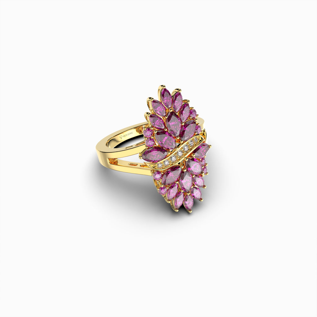 Natural Raspberry Spinel Ring - Millie