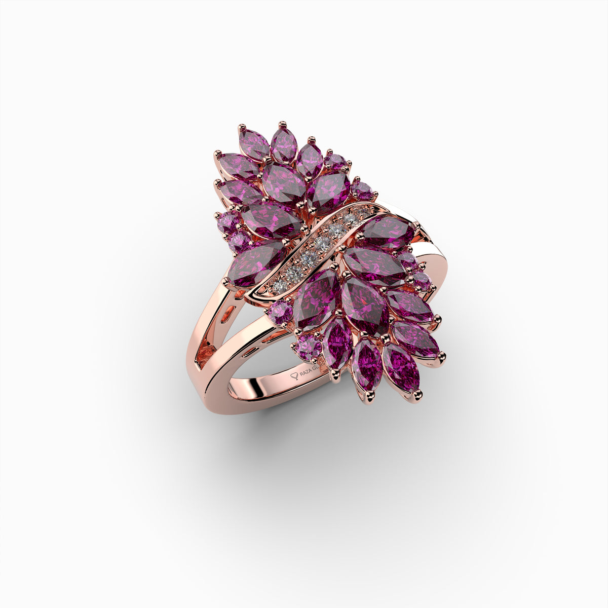 Natural Raspberry Spinel Ring - Millie