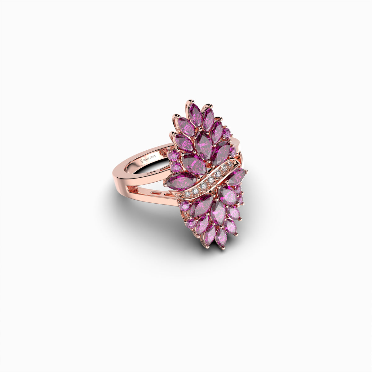 Natural Raspberry Spinel Ring - Millie
