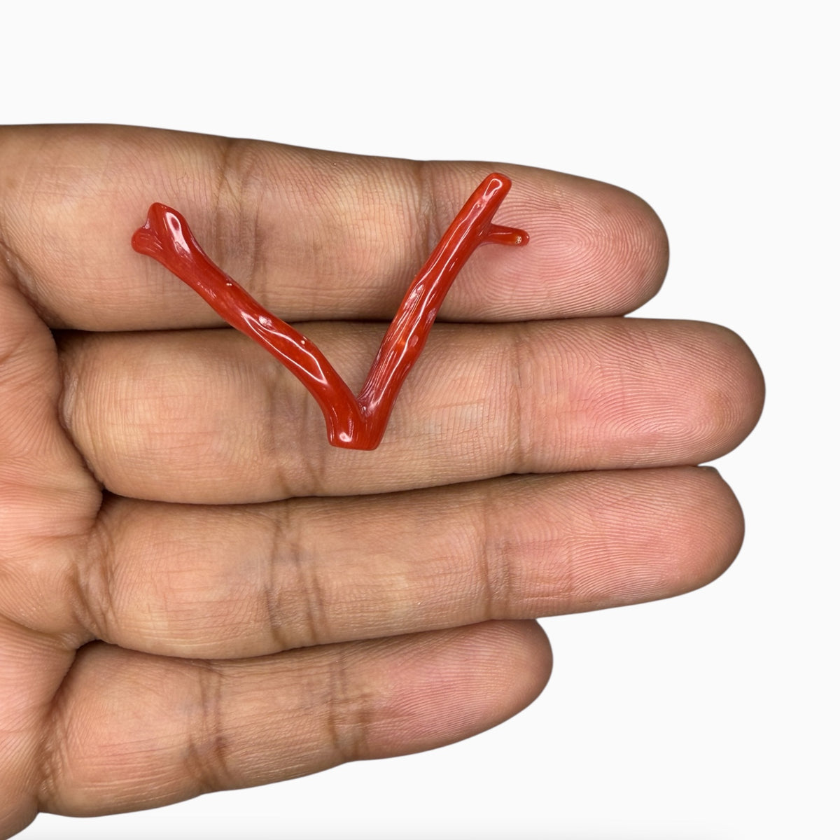 Natural Red Coral Rough With Polish 6.74 Carats