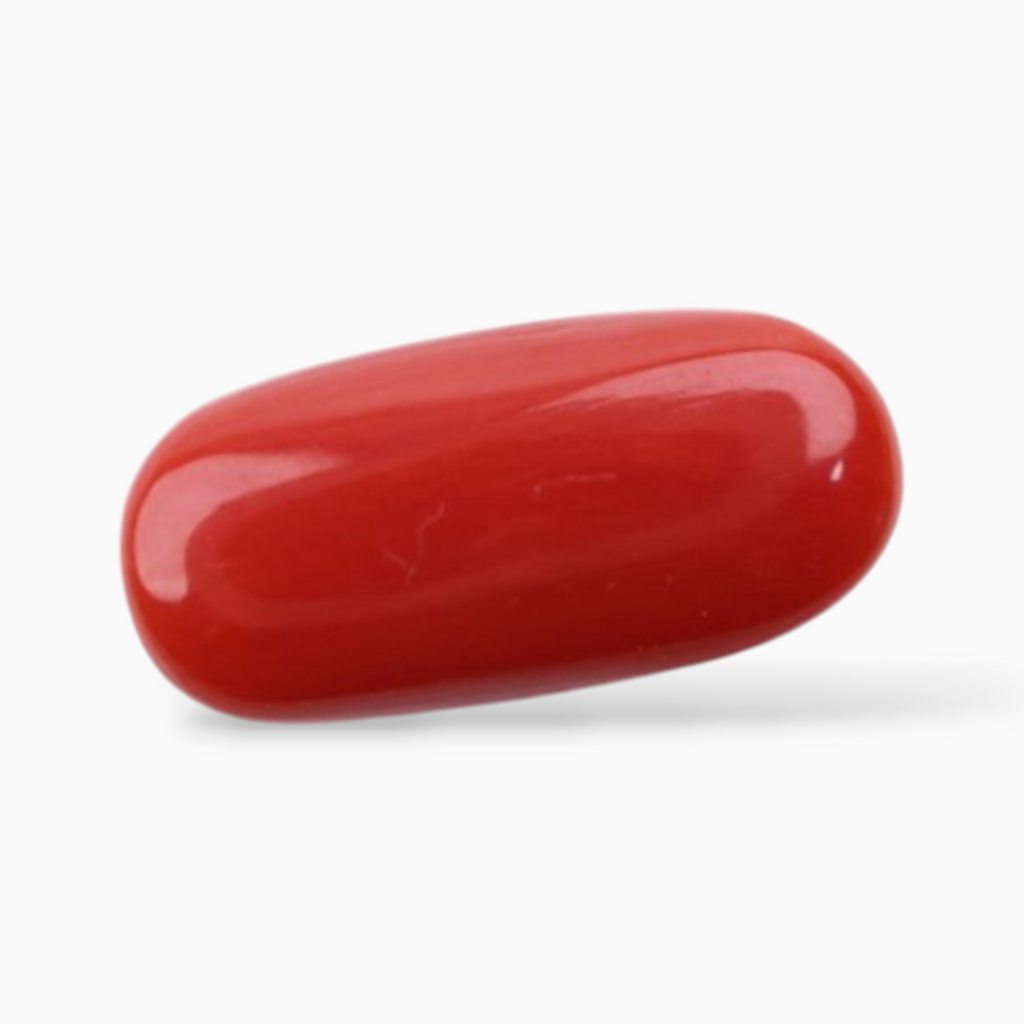 Best Quality Red Mooga Stone 4.94 Carats In Oval Cabochon Shape 14.2x6.7mm Size