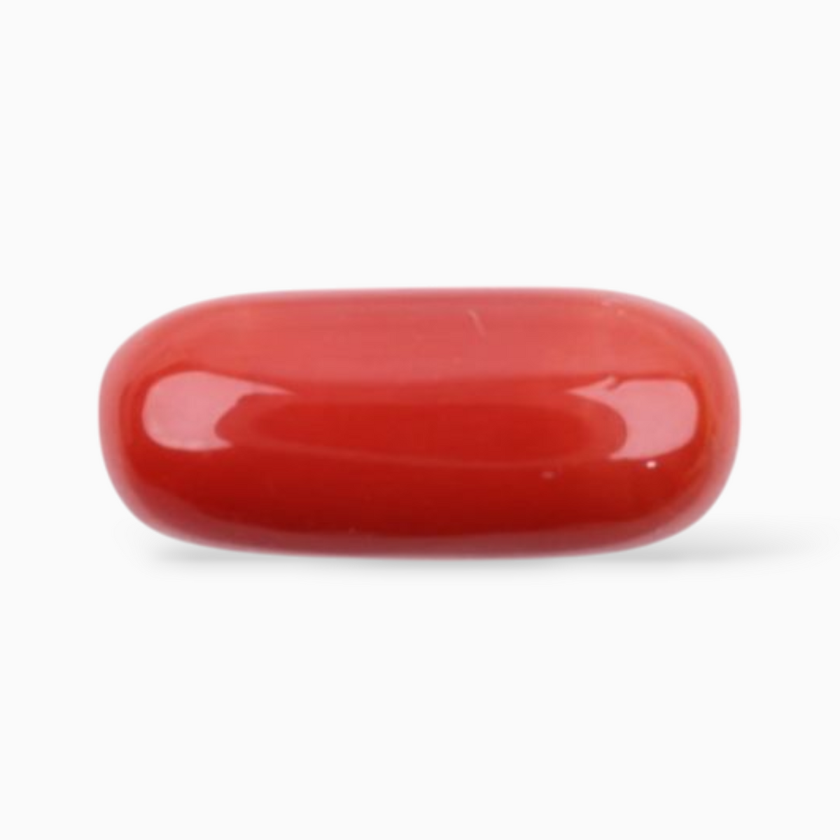 Best Quality Red Coral Mooga Stone 4.65 Carats In Oval Cabochon Shape 14.6x6.3mm Size