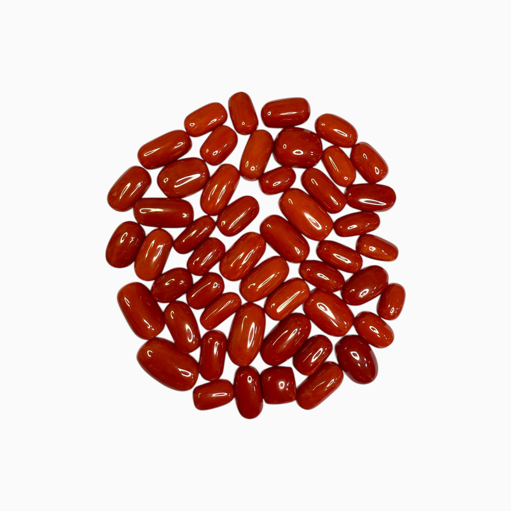 Natural Red Coral Stone Mix Shape Lot From 4 - 12 Carats