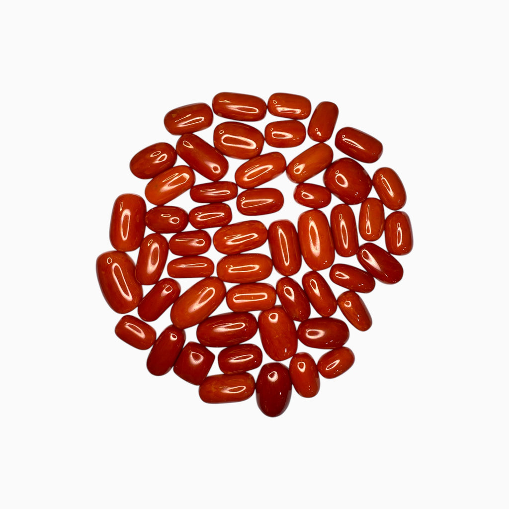 Natural Red Coral Stone Mix Shape Lot From 4 - 12 Carats