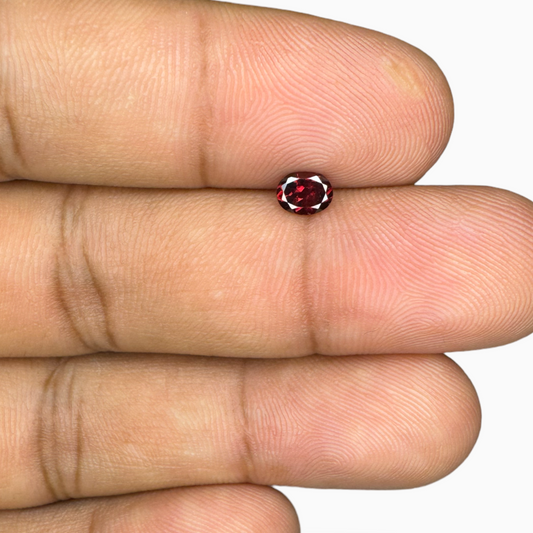 Natural Red Garnet Stone  5x4 mm 0.50 Carats Oval Cut