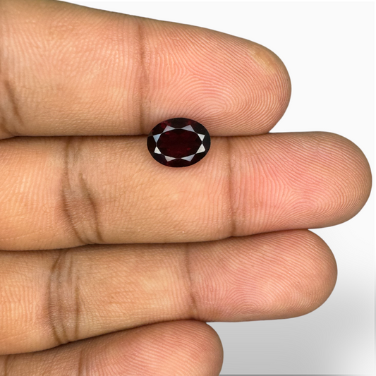 Natural Red Garnet Stone Oval 1.90 Carats 9x7 mm Buy Online