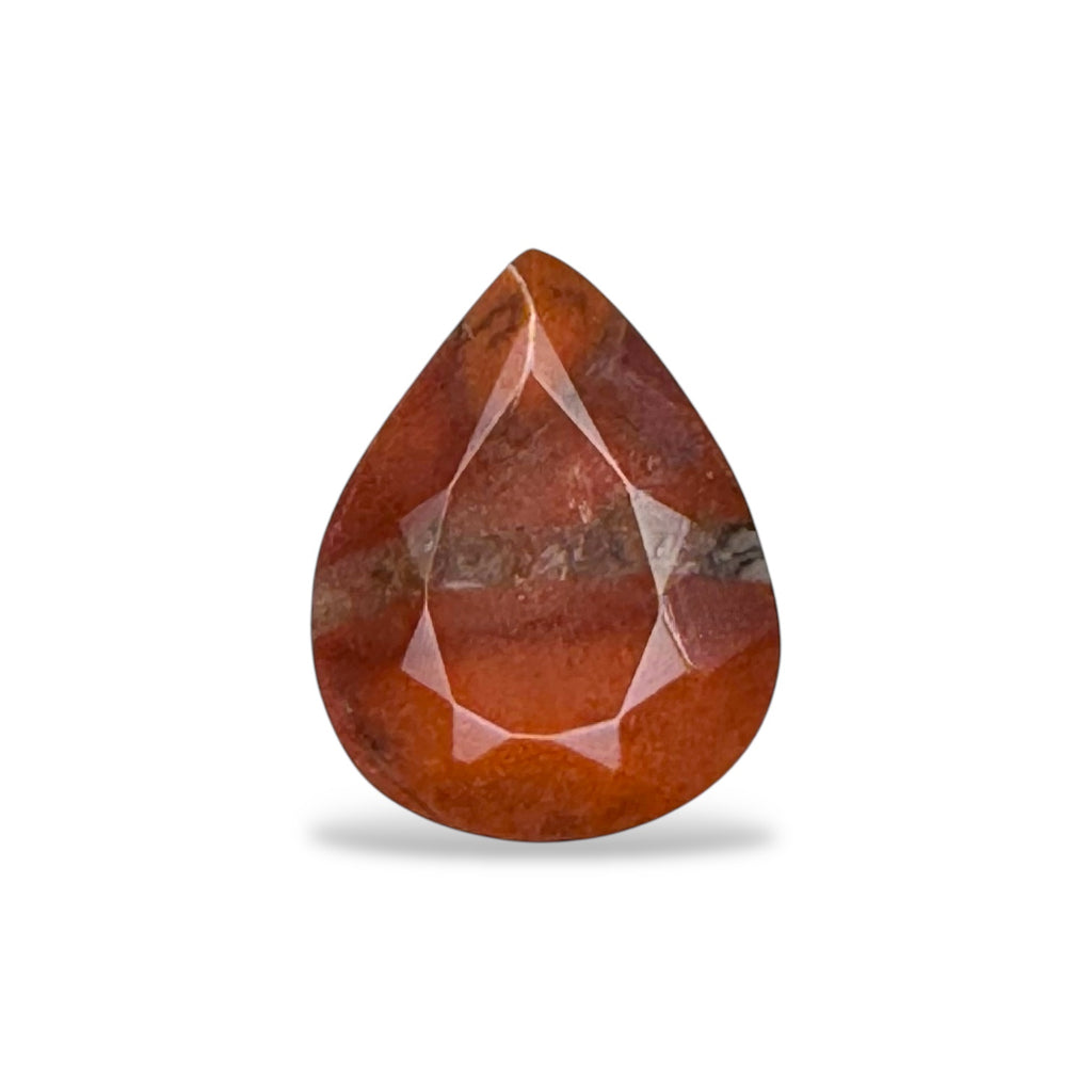 Natural Red Jasper Pear Stone 3.97 Carats 13 X 10.3 mm