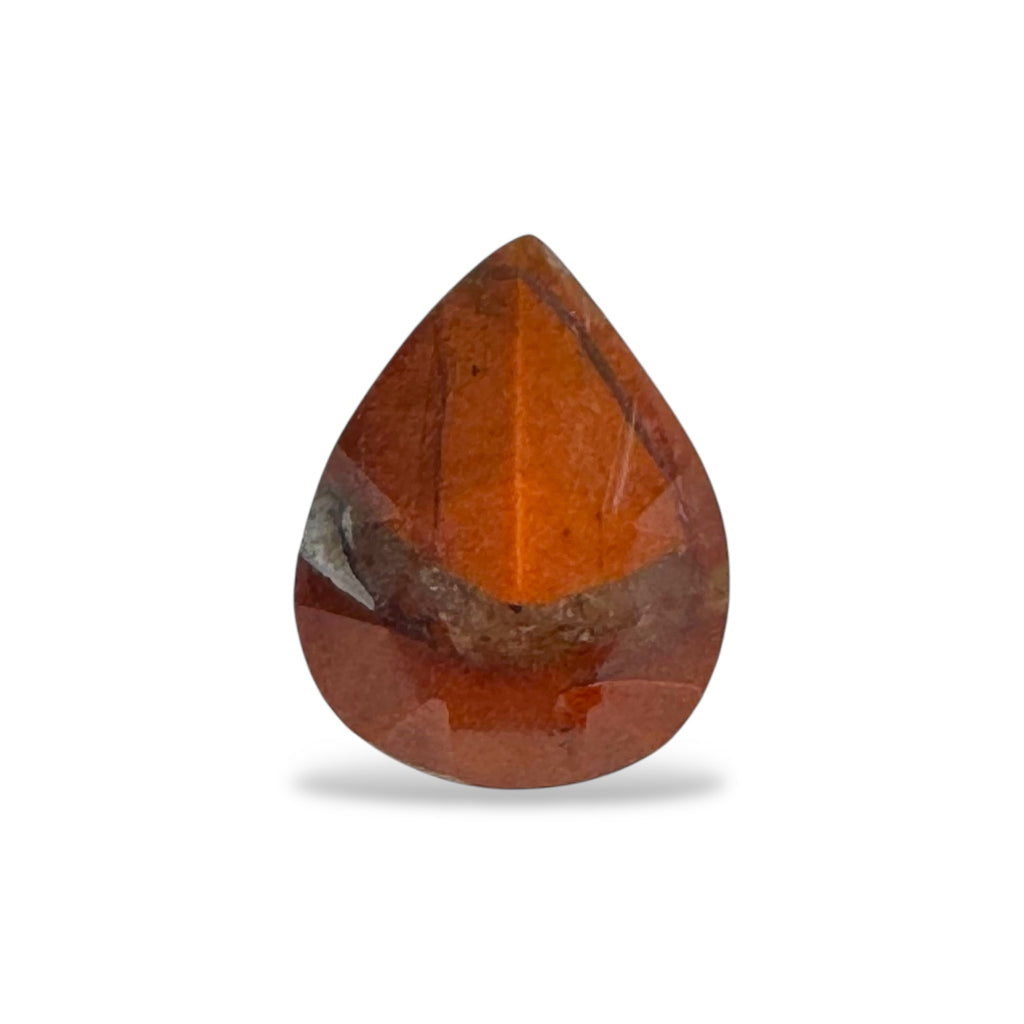Natural Red Jasper Pear Stone 3.97 Carats 13 X 10.3 mm