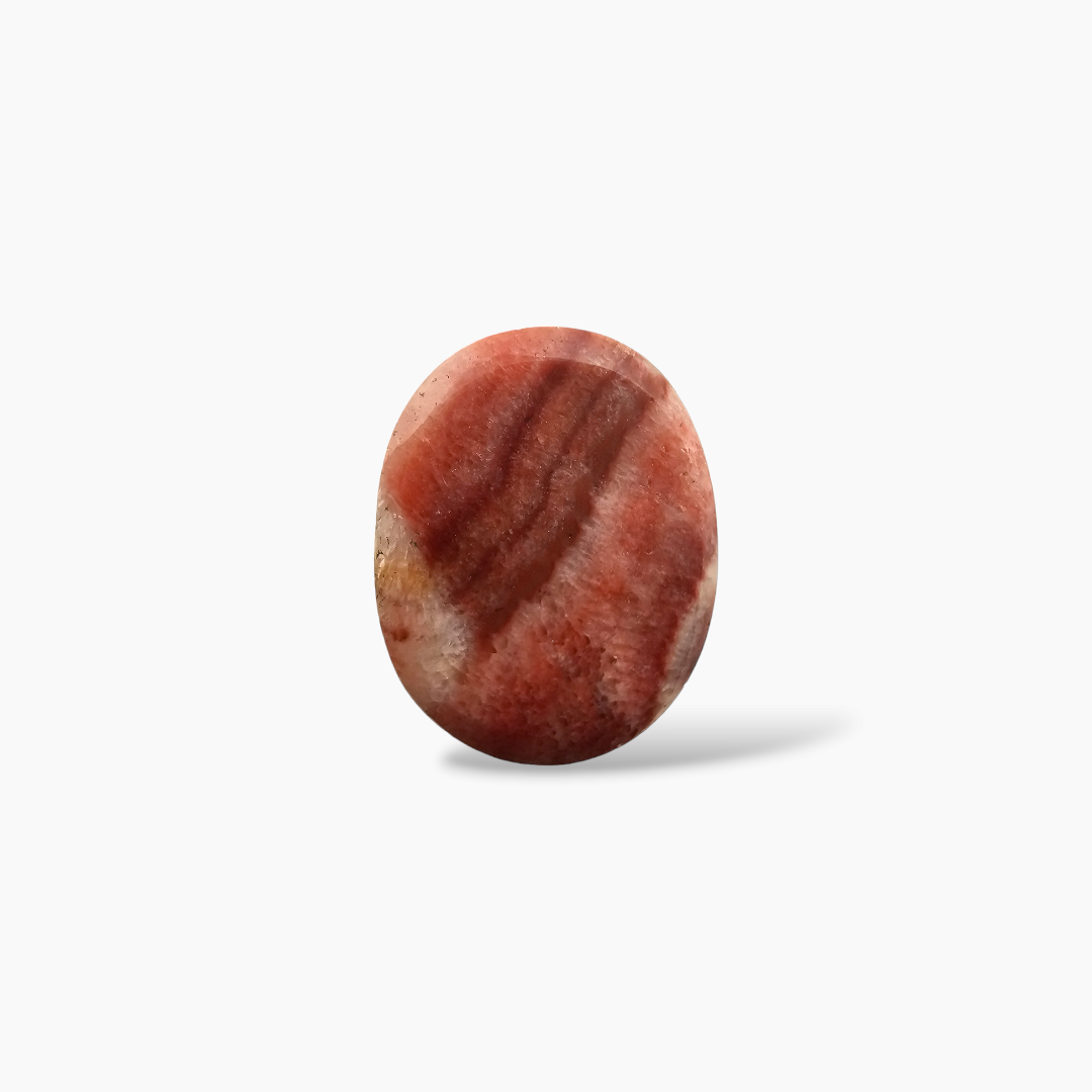 Natural Rhodochrosite Stone 7.61 Carats Oval Cabochon Shape ( 14X11 mm )
