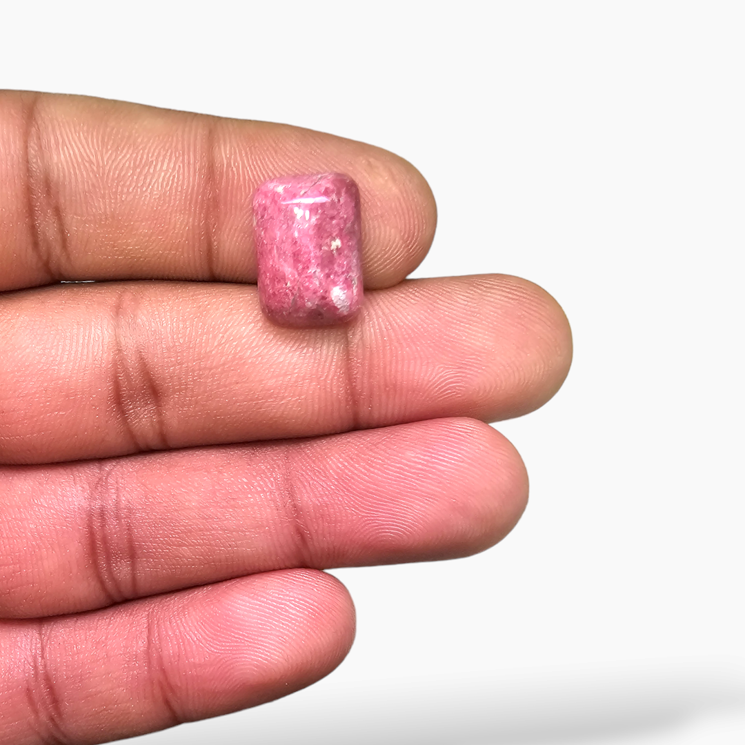 Natural Rhodonite Stone 8.73 Carats Cushion Cabochon Shape ( 14.5x10 mm )