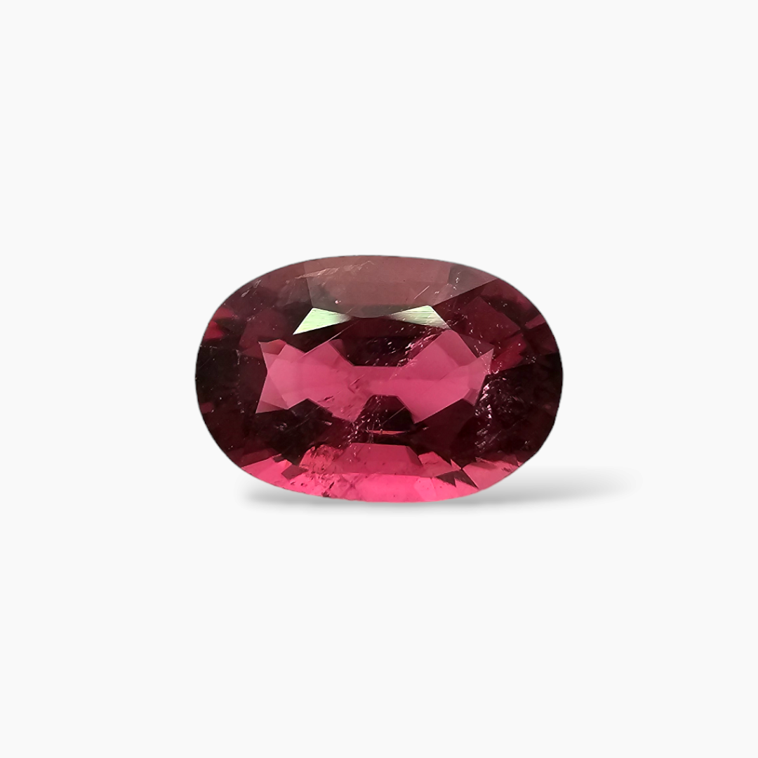 Natural Rubellite Tourmaline 3.32 Carats with 11.6 by 7.77 mm in Oval Cut