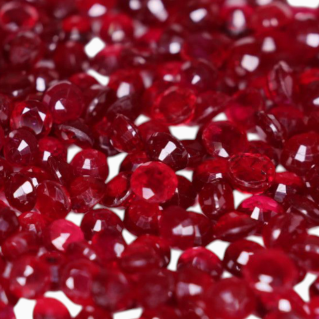 Natural Rubies For Sale In Round Shape 41.64 Carats in Total Size 3mm