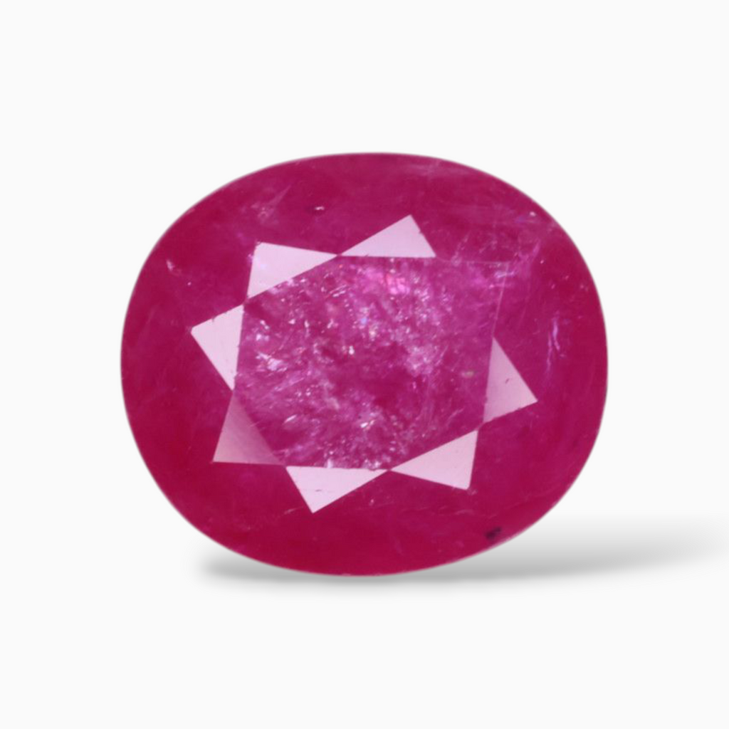 Natural Rubies Gemstone In Oval Shape 3.28 Carats 9.6x8.3mm Size