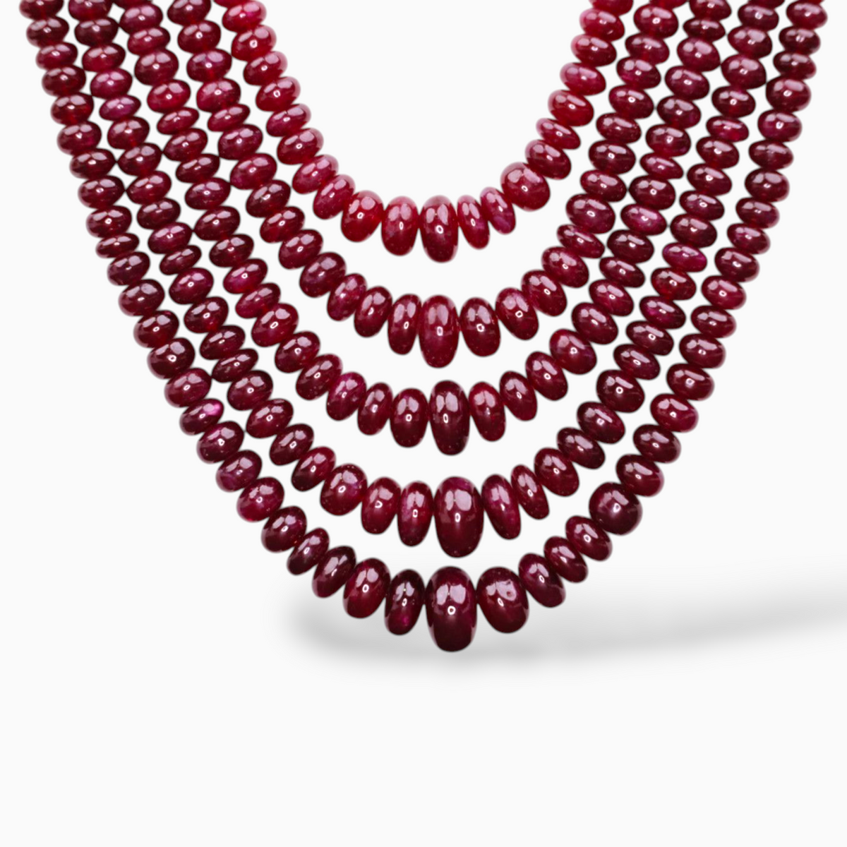 Natural Ruby Beads 960 Carats 2-6 mm Round Shape