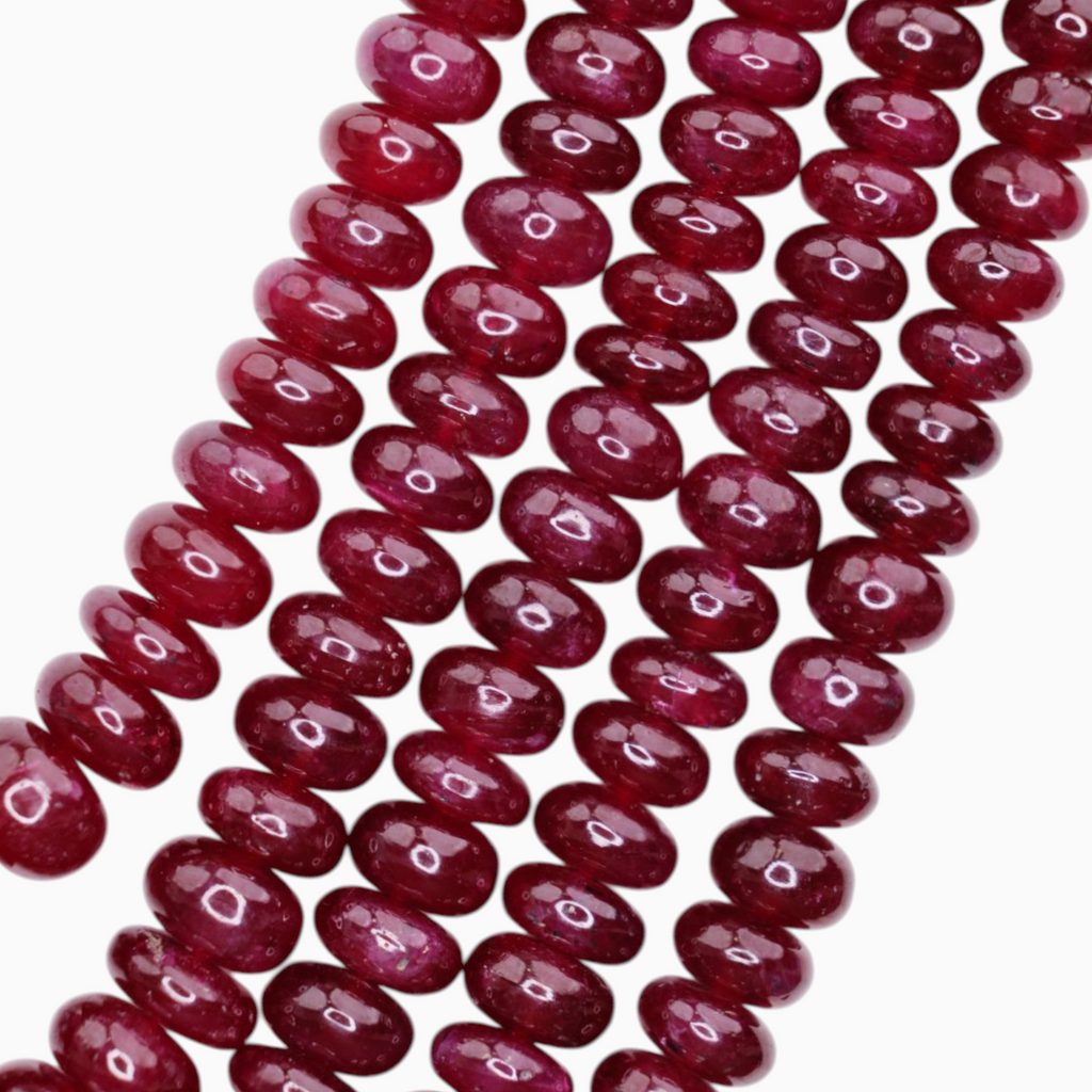 Natural Ruby Beads 960 Carats 2-6 mm Round Shape