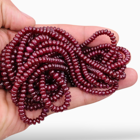 Natural Ruby Beads 960 Carats 2-6 mm Round Shape